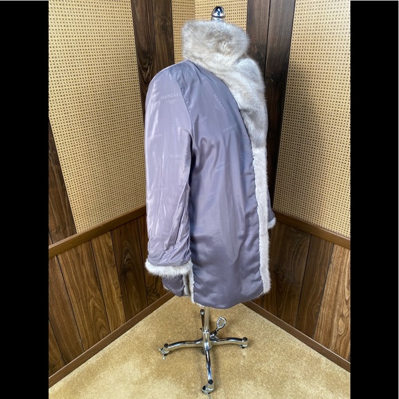 Manzari Designer Sapphire Mink Fur Coat Jacket - Picture 7 of 10